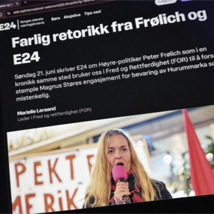 Farlig retorikk fra Frølich og E24