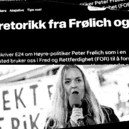 Farlig retorikk fra Frølich og E24