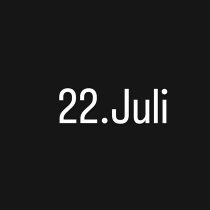 22. Juli , Vi må aldri glemme